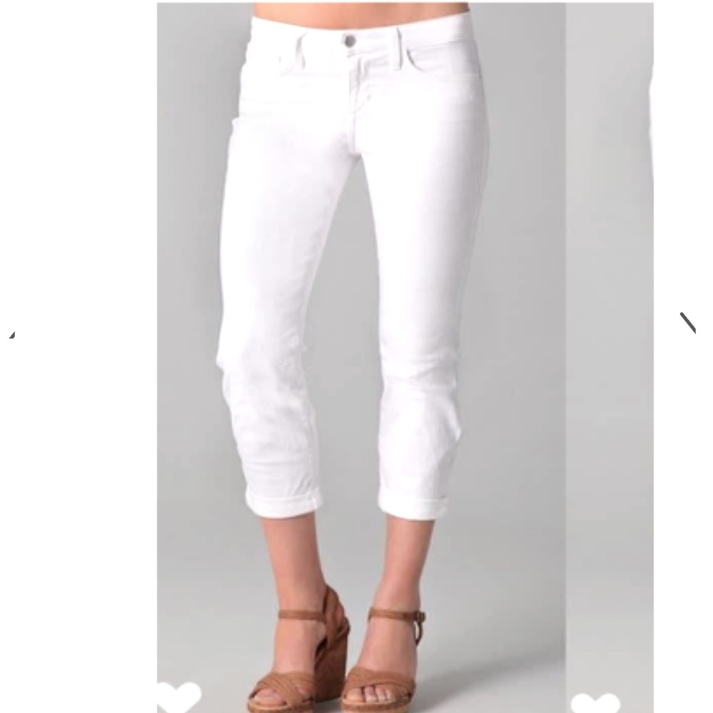 Joe’s Jeans white socialite kicker cropped jean